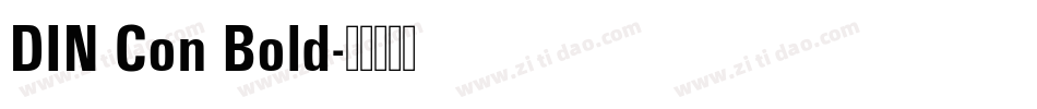 DIN Con Bold字体转换